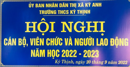 Hội nghị CB, VC và người lao động trường THCS Kỳ Thịnh 2022-2023